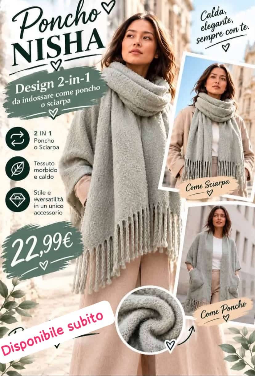 Poncho Nisha 2 in 1 — offerta Avon